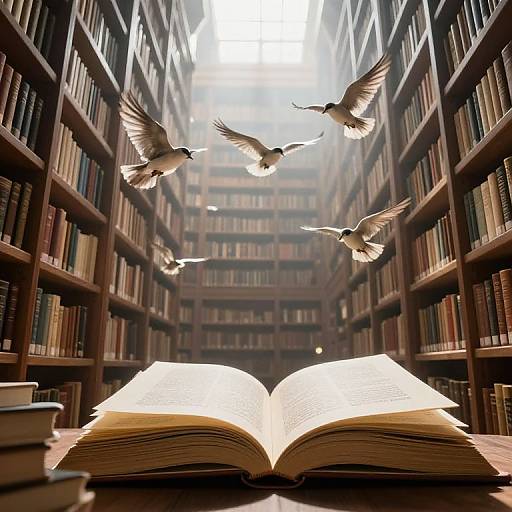 Ethereal Library of Knowledge Flight