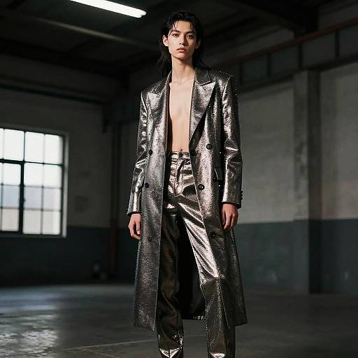 Cinematic Androgynous Mullet Fashion Editorial