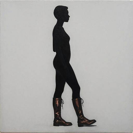 Minimalist Silhouette with Metallic Boots