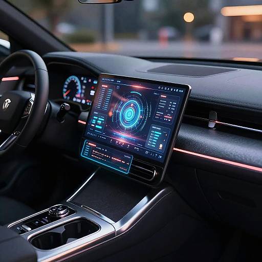 Futuristic AI Car Dashboard Art