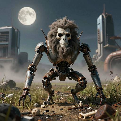 Cinematic Bio-Mechanoid Macro in Swamp