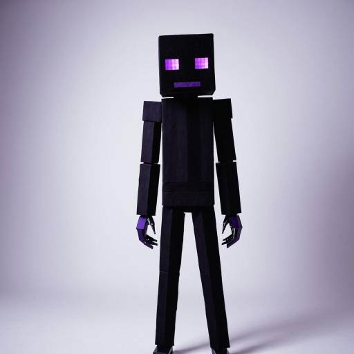 Cosplaying Minecraft Enderman in Studio