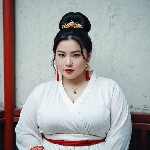 Dreamy Plus Size Genie in Asian Attire
