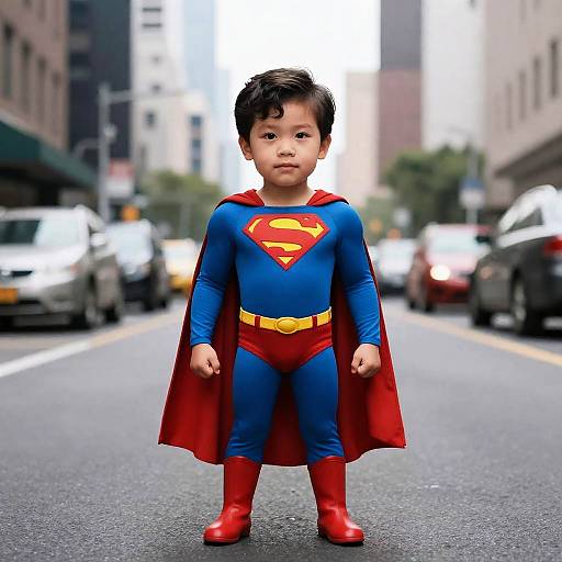 Easy Male Superhero in City