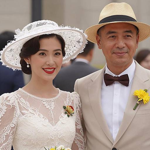 Elegant Couple in Vintage Attire