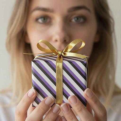 Close-Up of Gift Box with Style