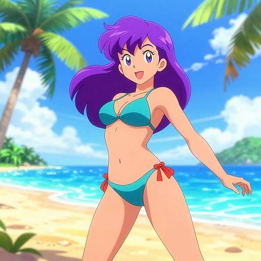 Shantae Bikini Tropical Beach Scene