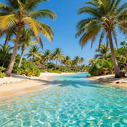 Surreal Oasis with Crystal Clear Water