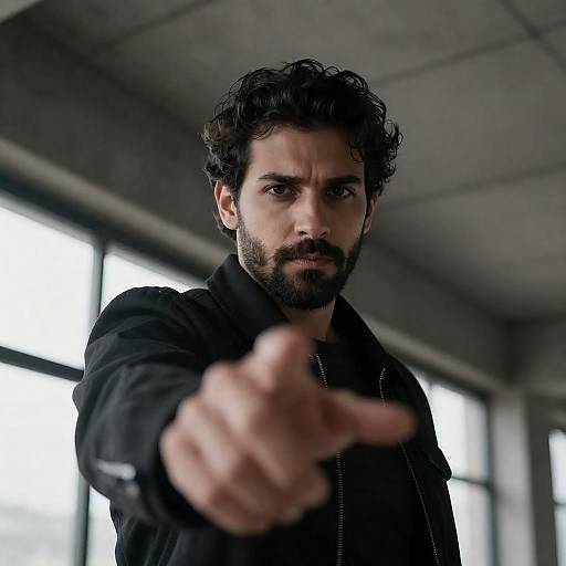 Low-Angle Portrait of a Man