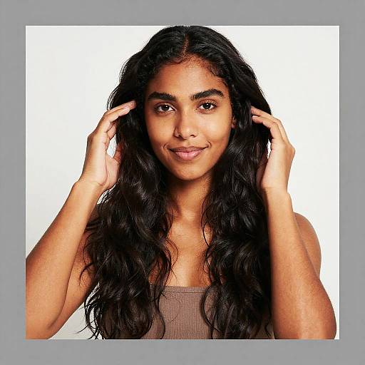 Portrait of Woman with Wavy Hair