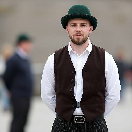 Realistic Irish Costume Man Portrait