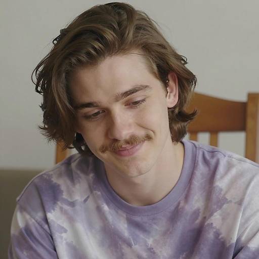 Young Man in Tie-Dye Shirt Portrait