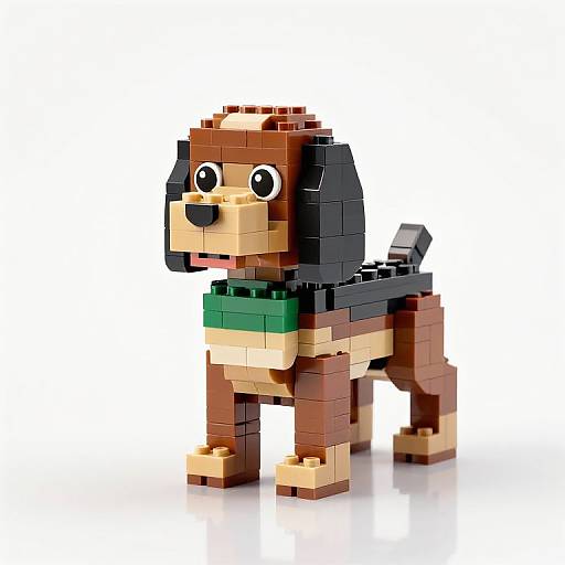 Playful Cocker Spaniel Lego Sculpture