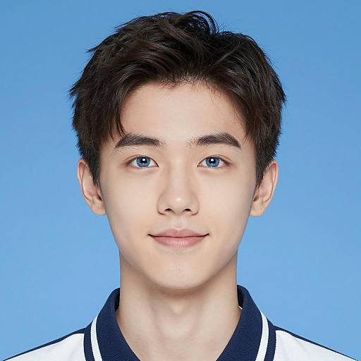 Portrait of a Young Man with Blue Eyes