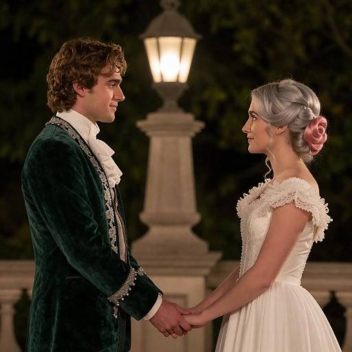 Romantic Night Scene in Velvet and Frills