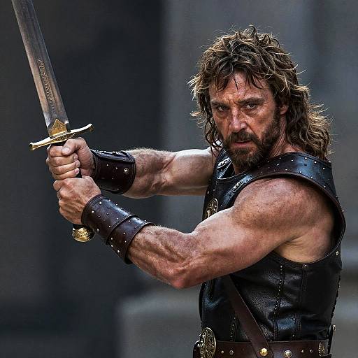 Gladiator Warrior Holding Sword