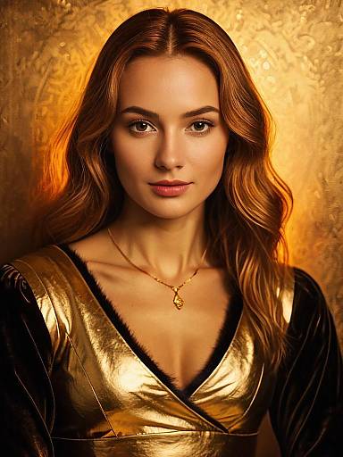 Elegant Woman in Evening Wear