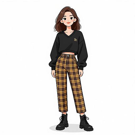 Casual Streetwear Smiling Woman