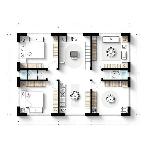 Futuristic Smart Home Floorplan Sketch