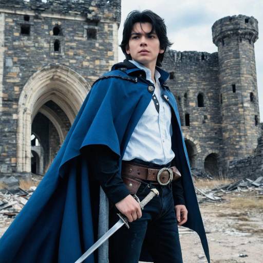 Young Man in Medieval Costume With Sword