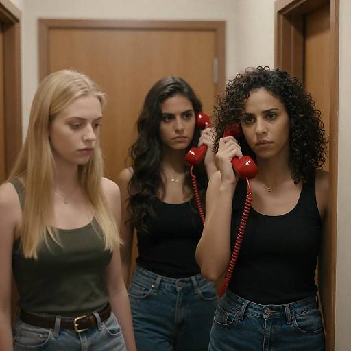 Intense Moments in a Hallway Scene