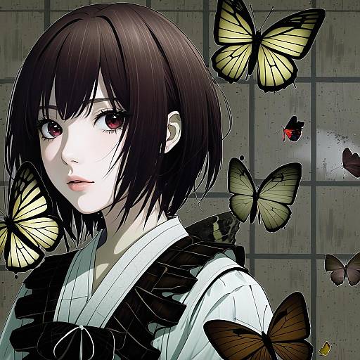 Illustration of Amakura mio, fatal frame in the style of Illu (illu stratos)