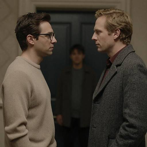 Intense Encounter: Two Men in Focus