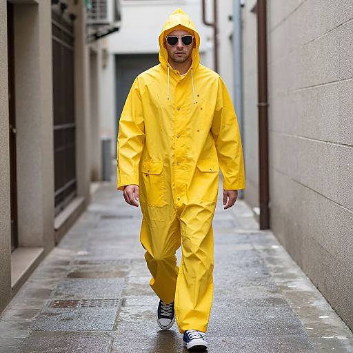 Man in Yellow Rapper Costume