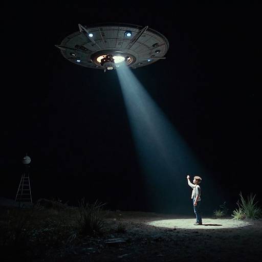 Alien Light Beam on Teenage Boy