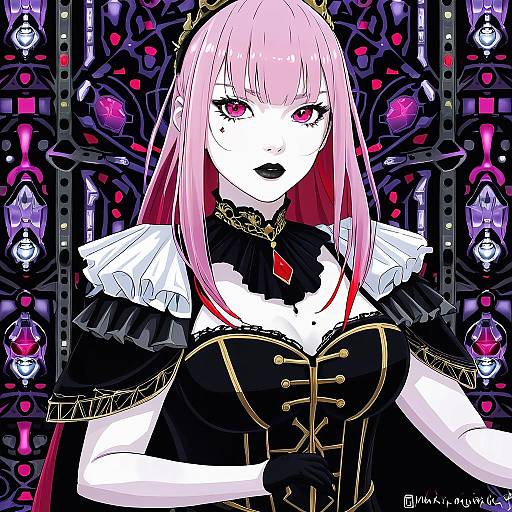 Illustration of Mori calliope (6th costume), hololive in the style of Maruki (punchiki)