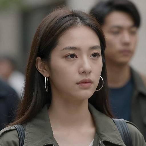 Close-Up Portrait of a Young Woman