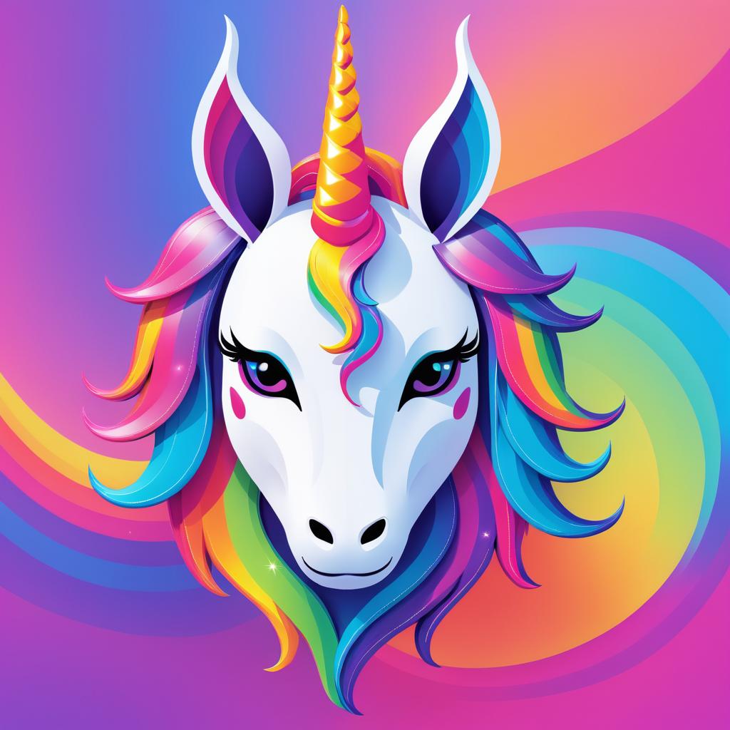 Stylized Minimalist Unicorn Head Design