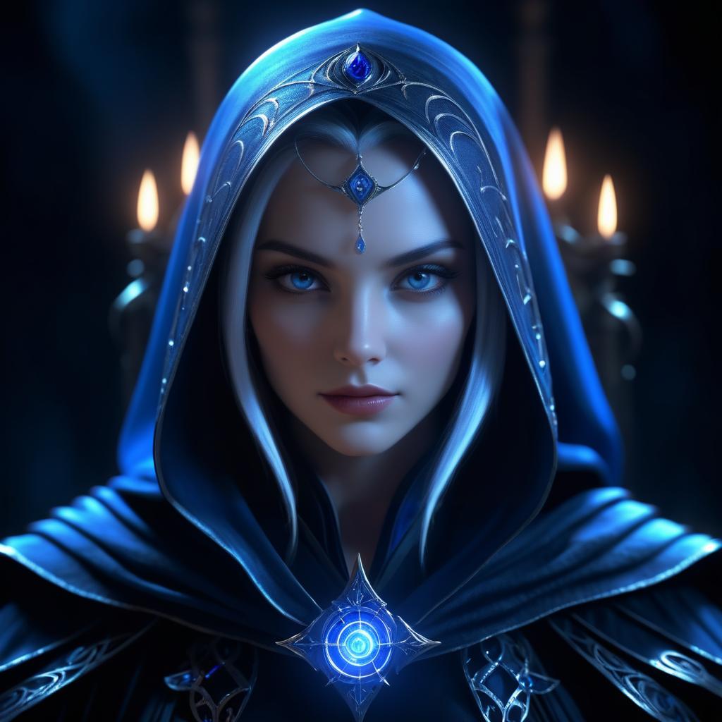 Enigmatic Sorceress in Cinematic Detail