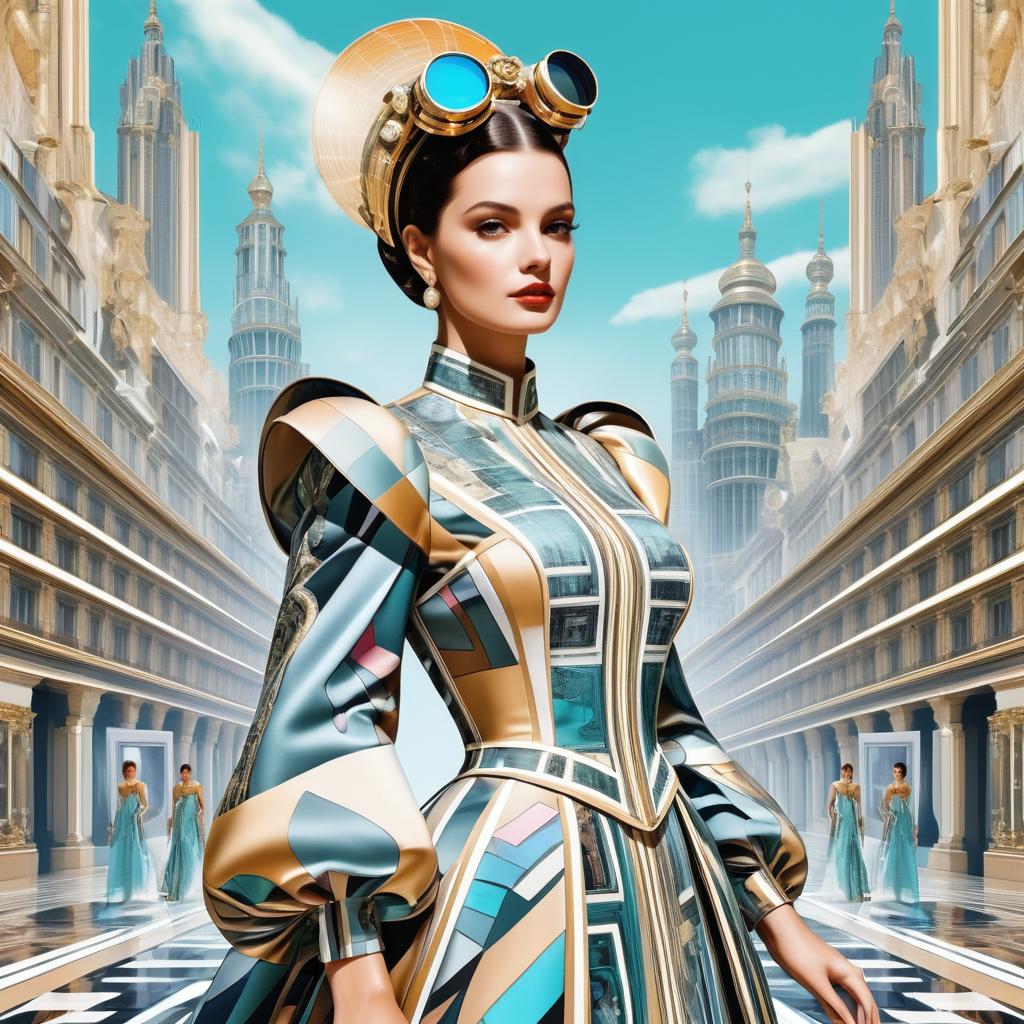 Futuristic Vintage Empress Fashion Art