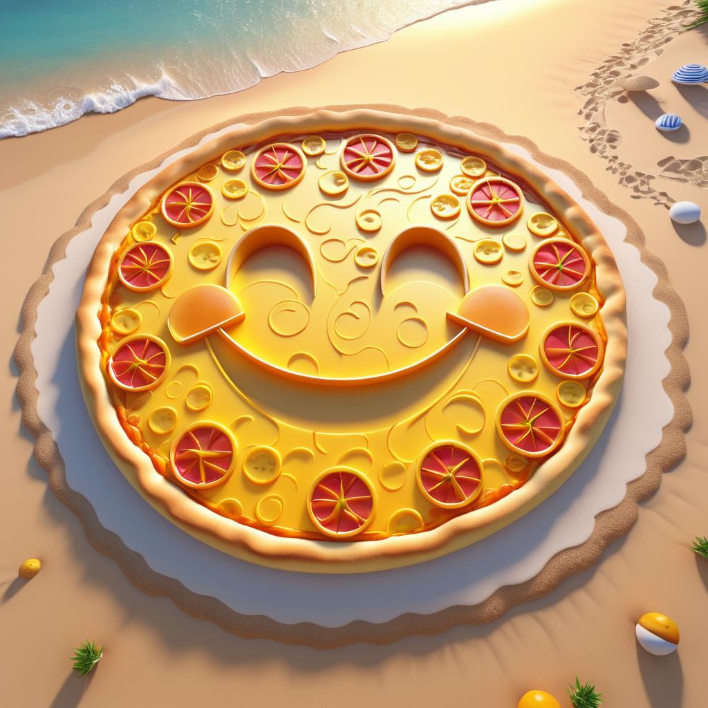 Delightful Smiley Face Pizza Art