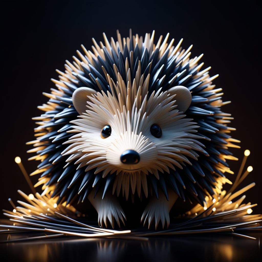 Cinematic Hedgehog with Quills Delight