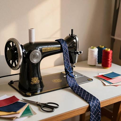 Classic Knotted Ties in Artisan Workspace