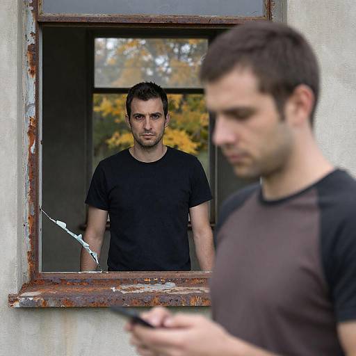 Intense Portrait of Two Men by Window