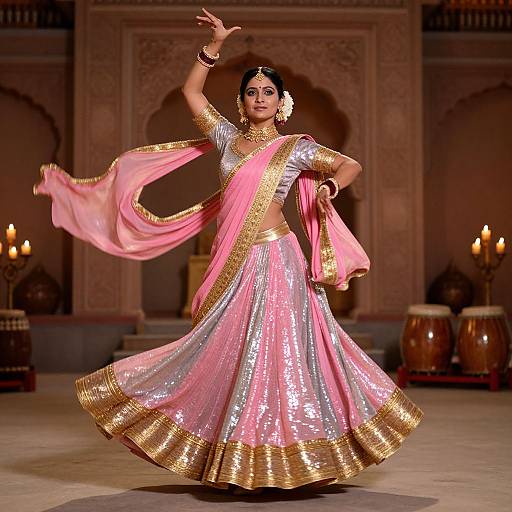 Cinematic Bollywood Dancer in Palace