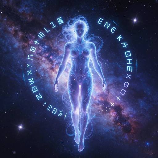 Mystical Floating Entity with Runes