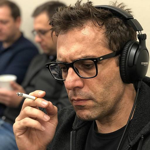 Man with Glasses in Casual Setting