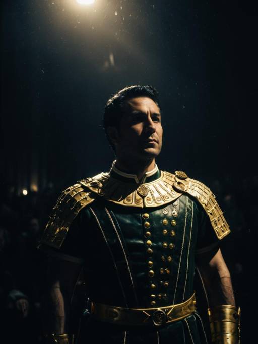 Man in Roman Caesar Costume