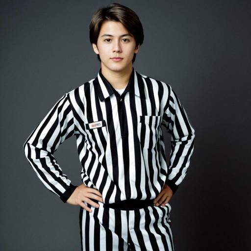Young Man in Referee Halloween Costume
