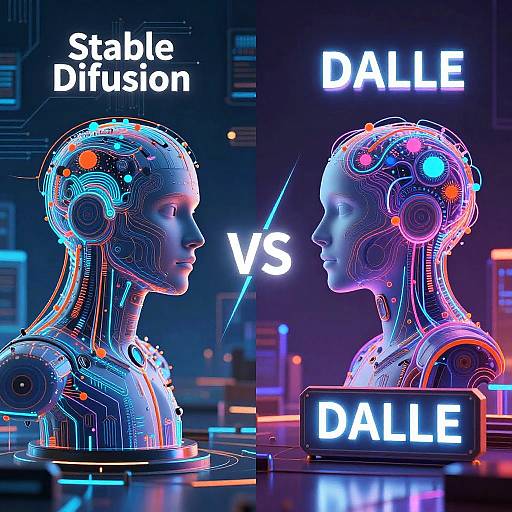 Futuristic AI Neural Networks Showdown