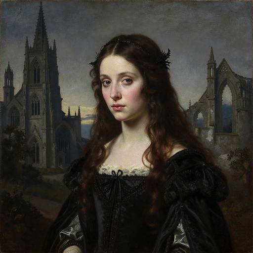 Gothic Princess Portrait at Dusk