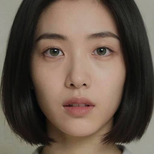 Close-up Portrait of Woman with Green Eyes