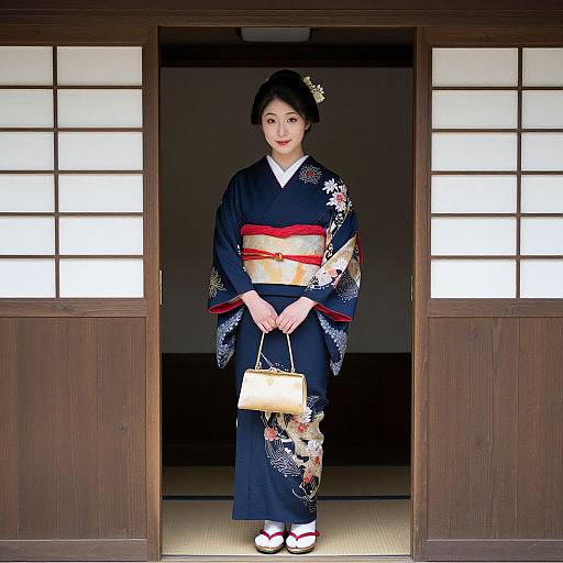 Woman in Traditional Japanese Costume