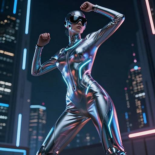 Futuristic Cyberpunk Bodysuit Fashion