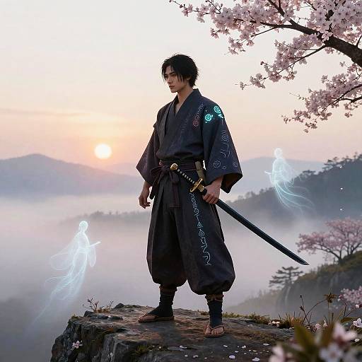 Kunimitsu on Misty Mountain Cliff