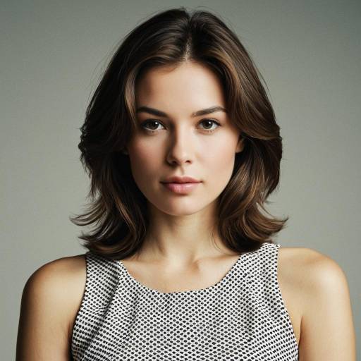 Realistic Frock Top Portrait of Woman